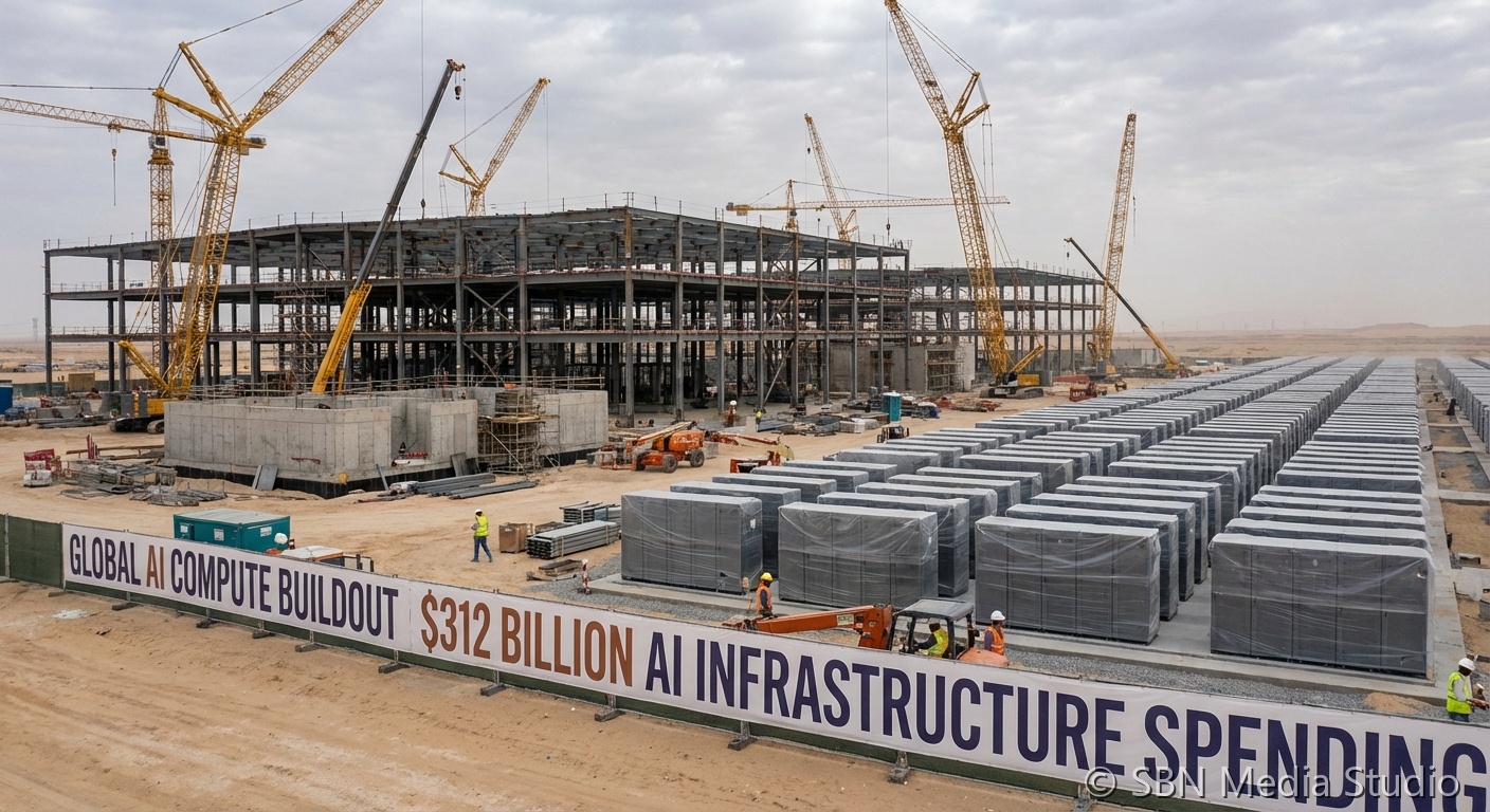 Data center server racks representing the surge in AI infrastructure spending