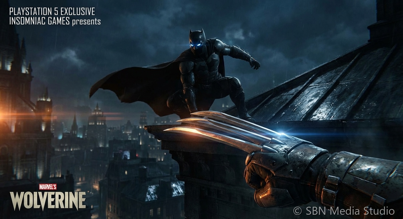 Comic book style action scene representing Marvel's Wolverine