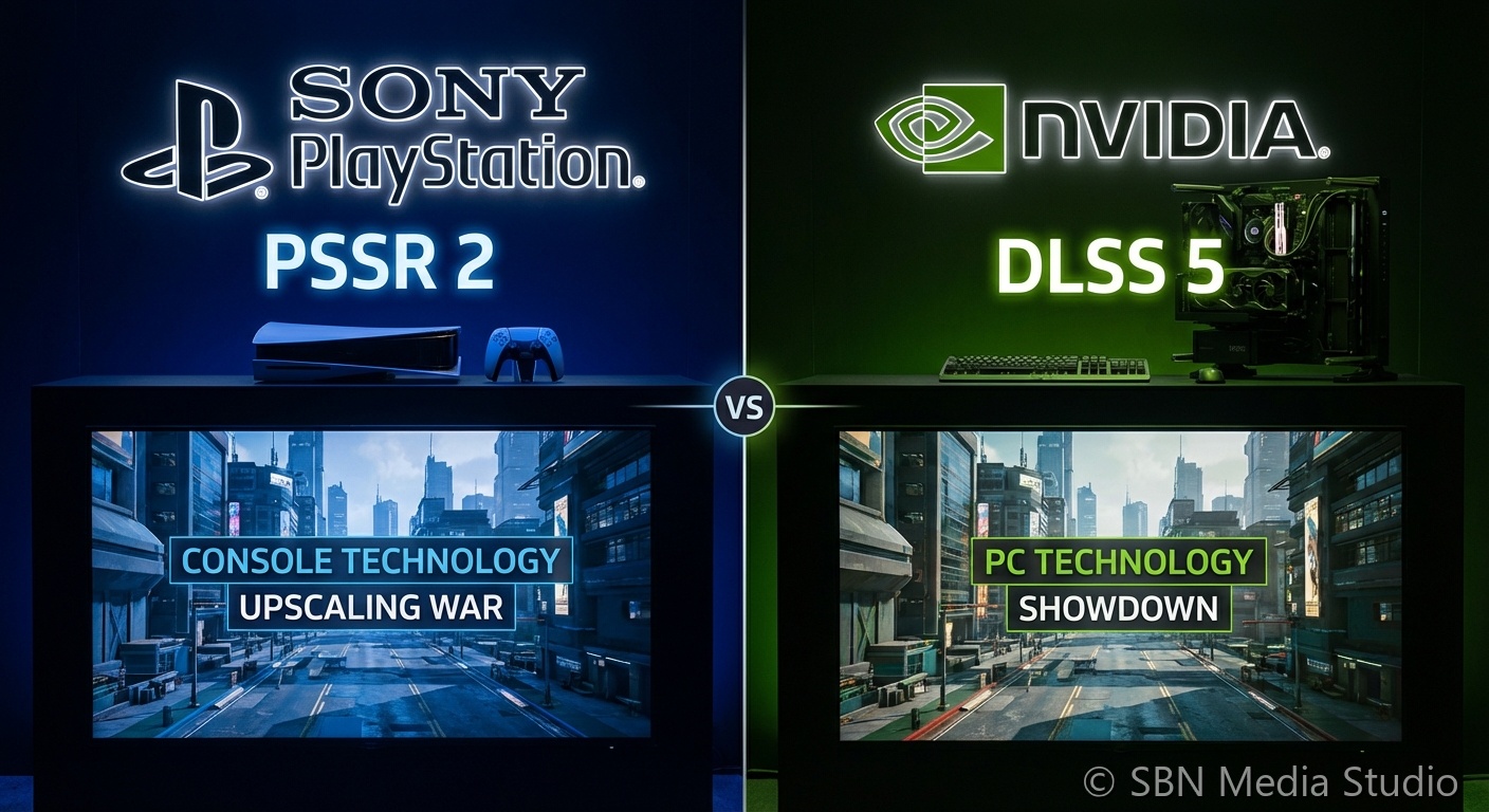 Two gaming controllers side by side representing console vs PC competition