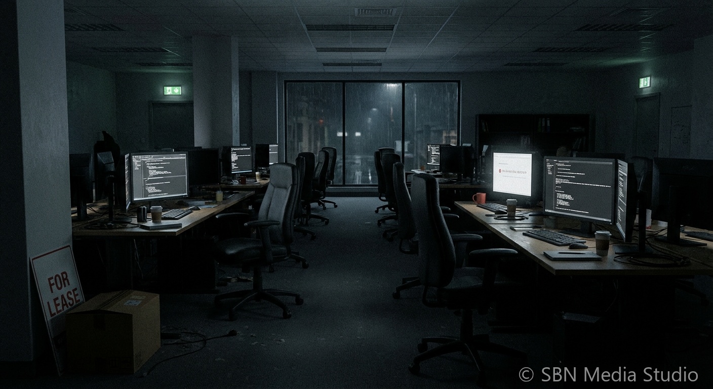 Game development studio office representing industry contraction