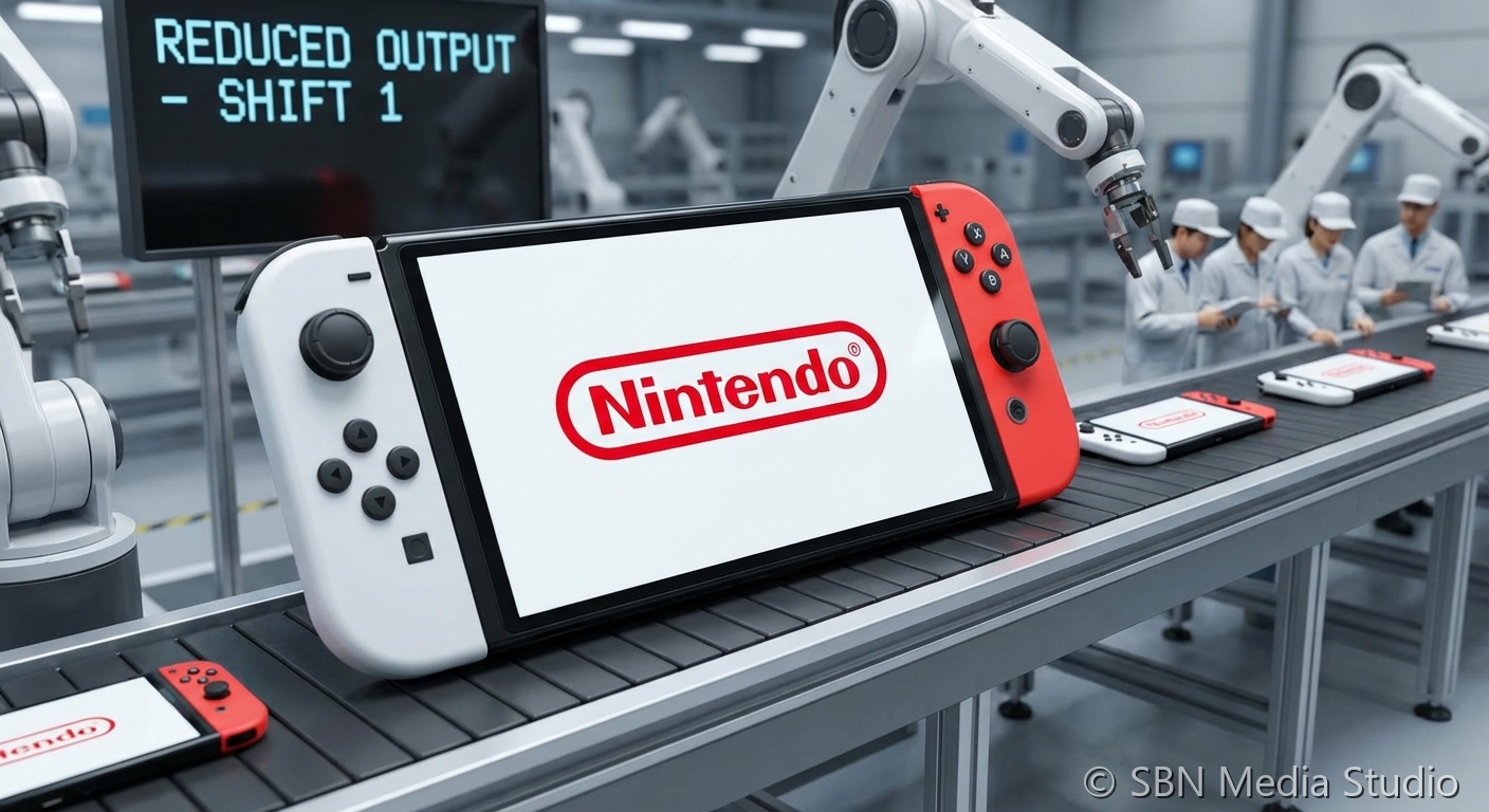 Nintendo Switch 2 handheld console representing production cuts