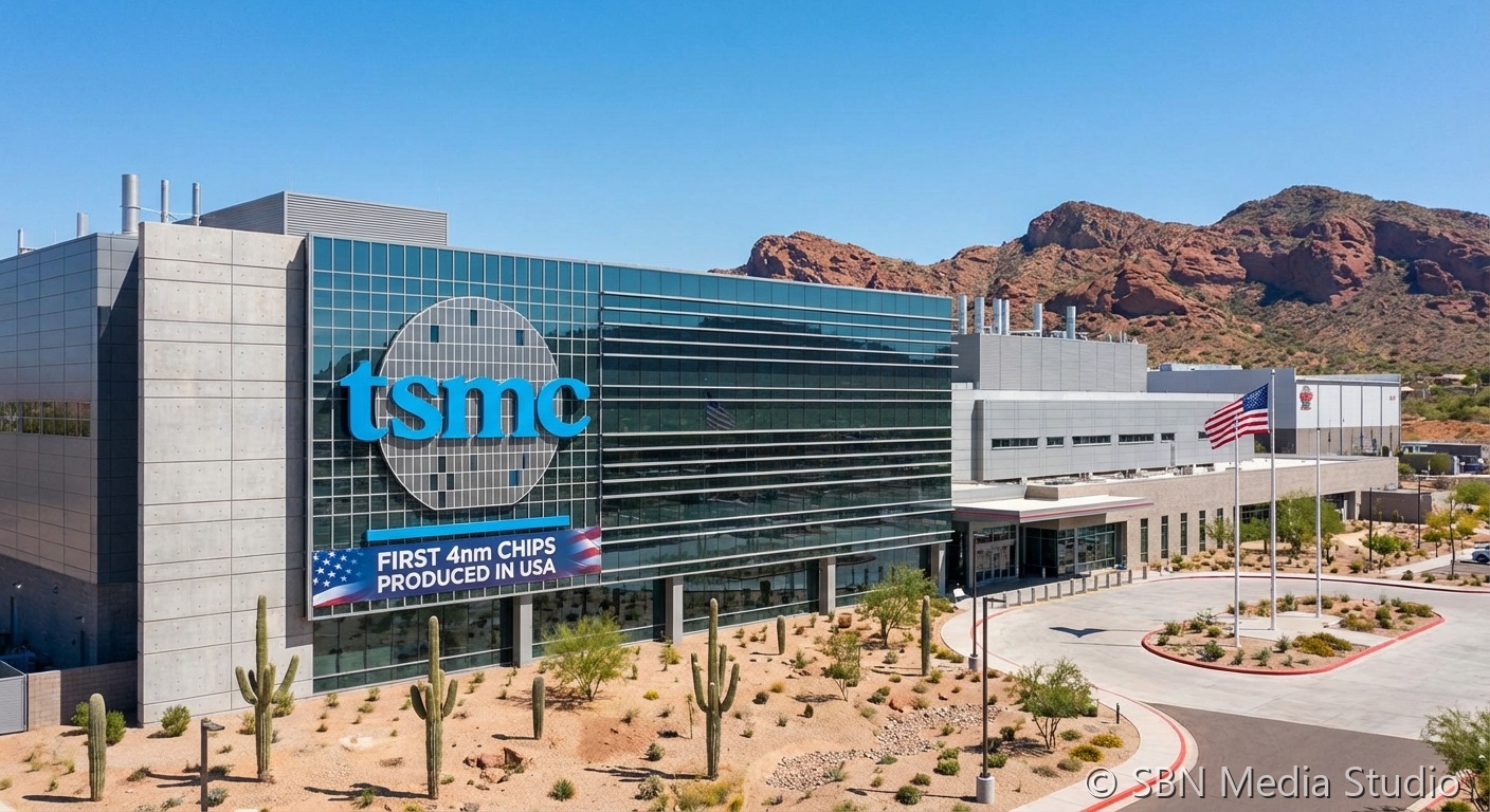 Semiconductor fabrication facility representing TSMC Arizona fab milestone